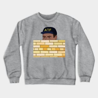 ATF Guy Fence Peeking - Meme, Gun Rights Crewneck Sweatshirt